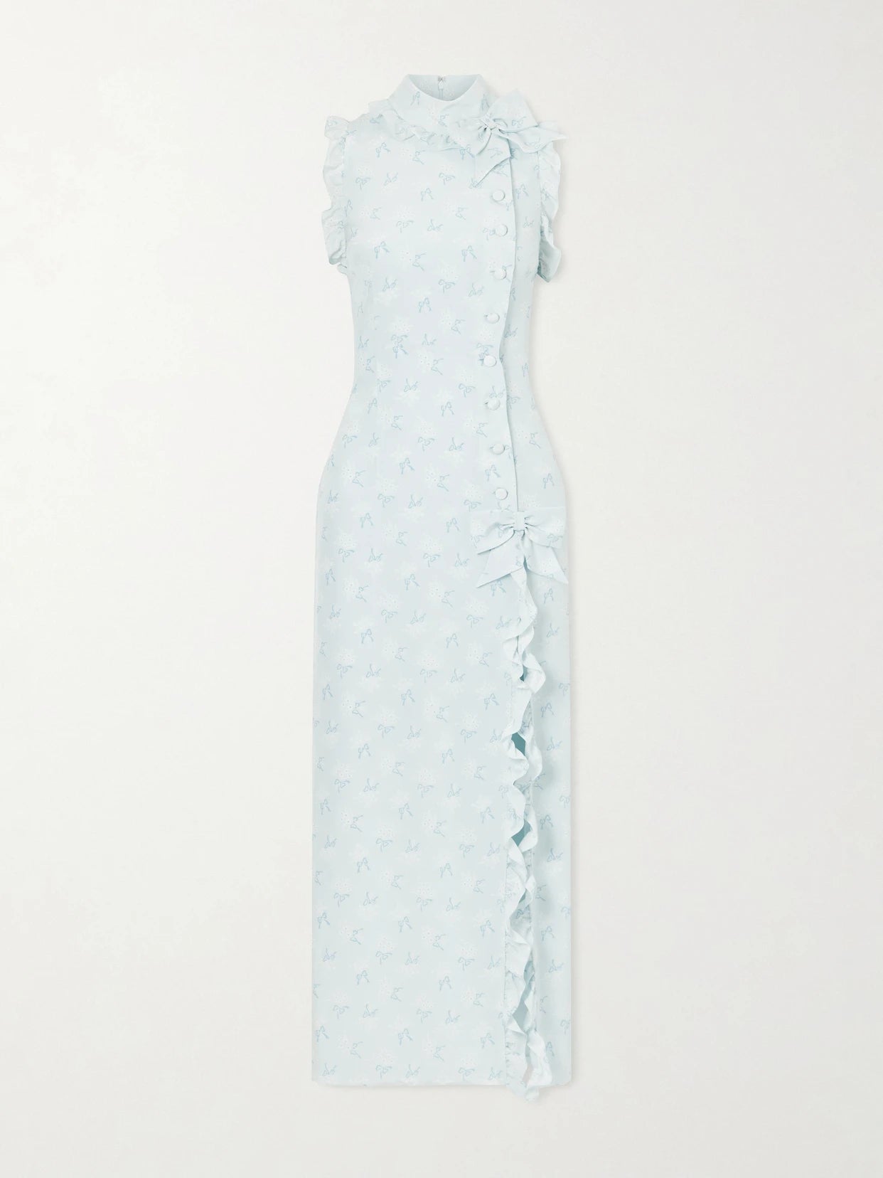 Printed Silk Midi Dress