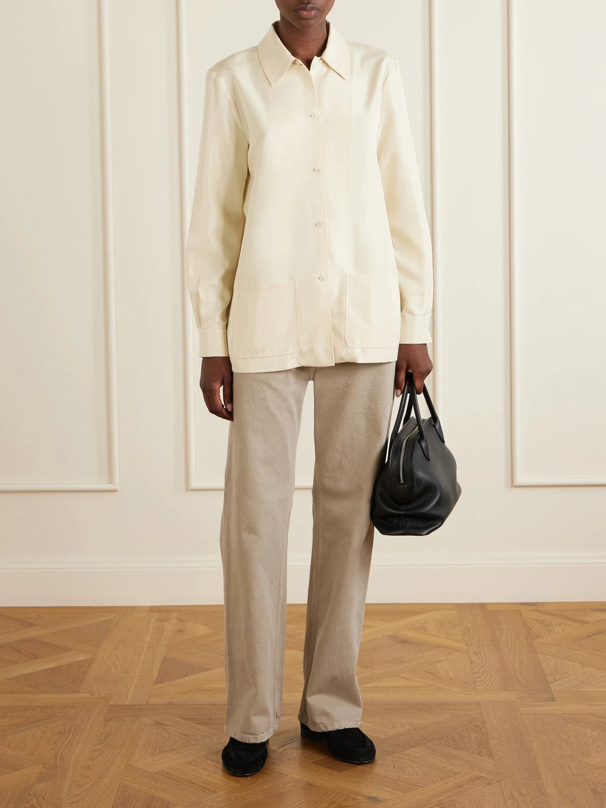 The Row Agnes 12 Leather Shoulder Bag