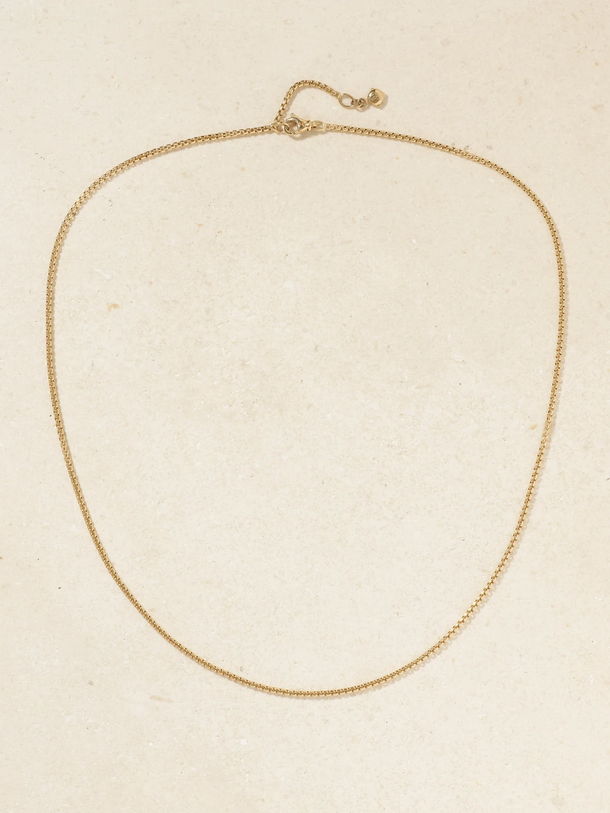Hollow Box Chain 18-karat Gold Necklace