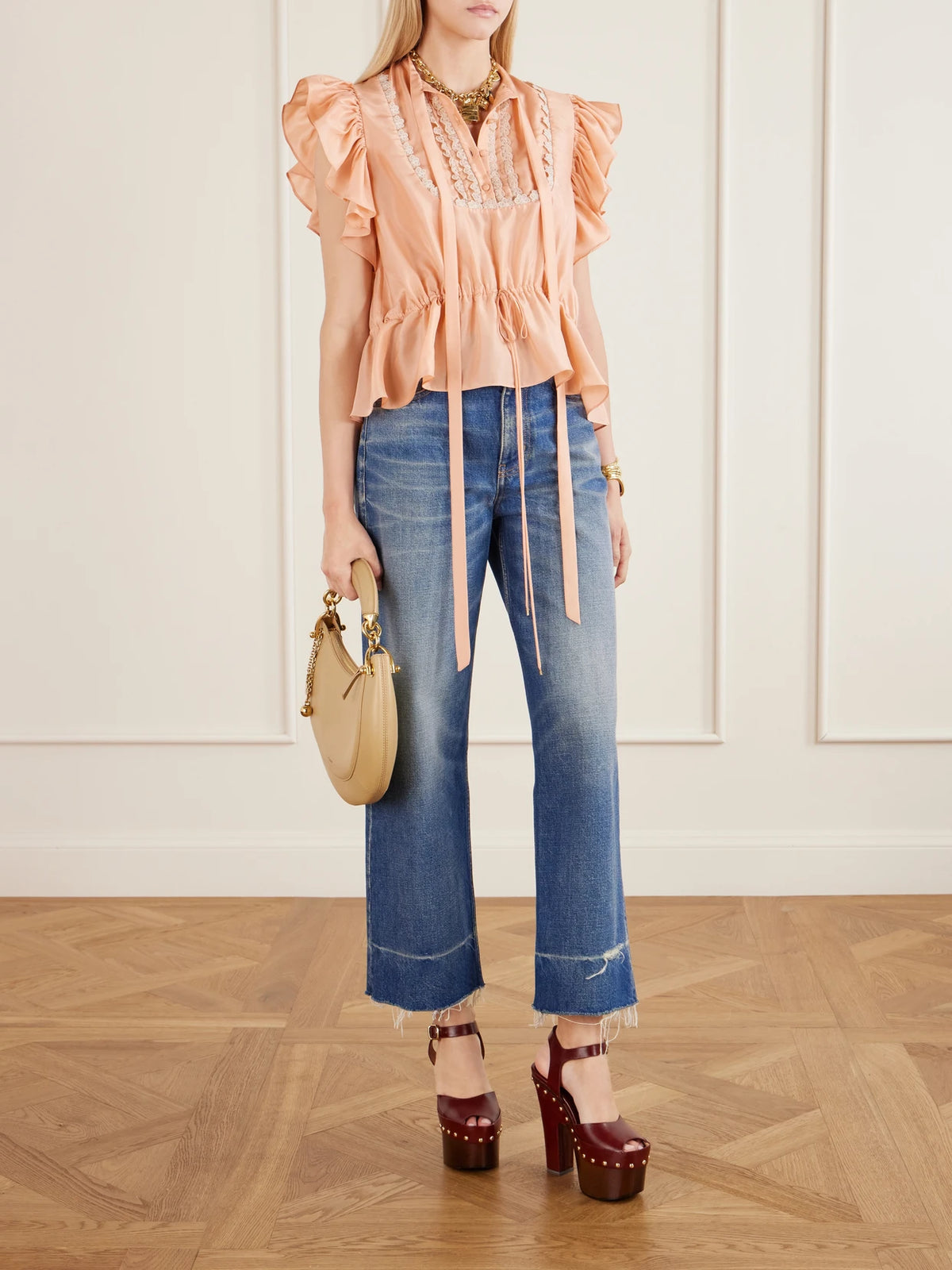 Banana Leather Shoulder Bag
