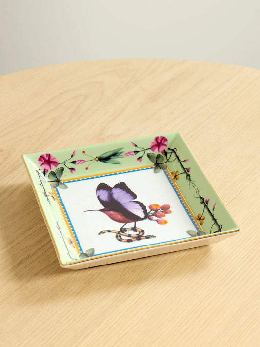 + Beto Val Gold-plated Porcelain Trinket Tray