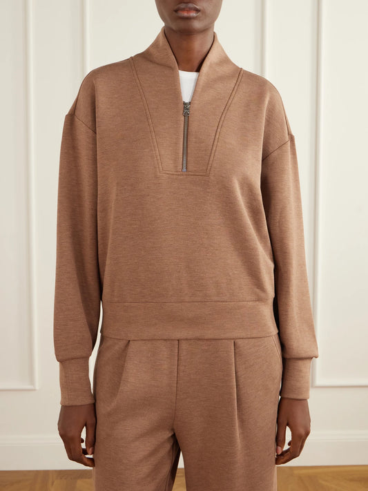 Varley Davidson Doublesoft Jersey Half-zip Sweatshirt