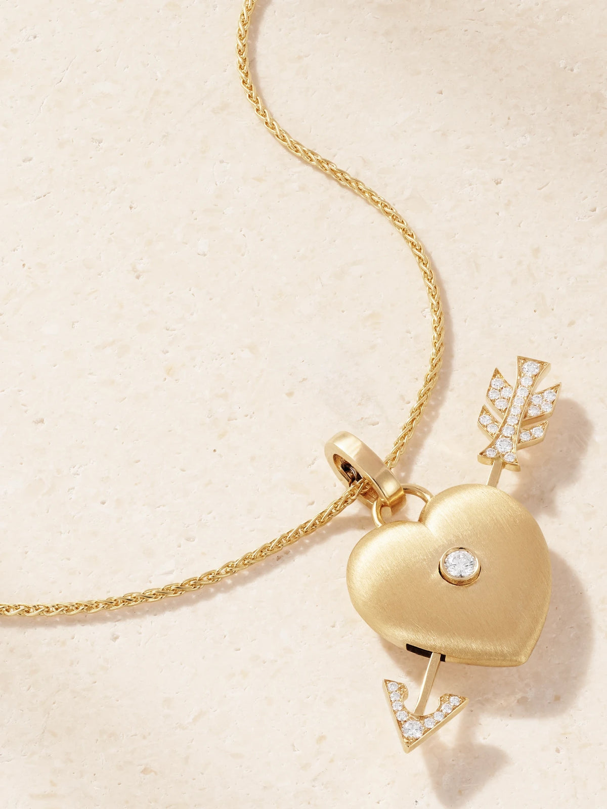 Caur Percé 18-karat Gold And Diamond Pendant Necklace