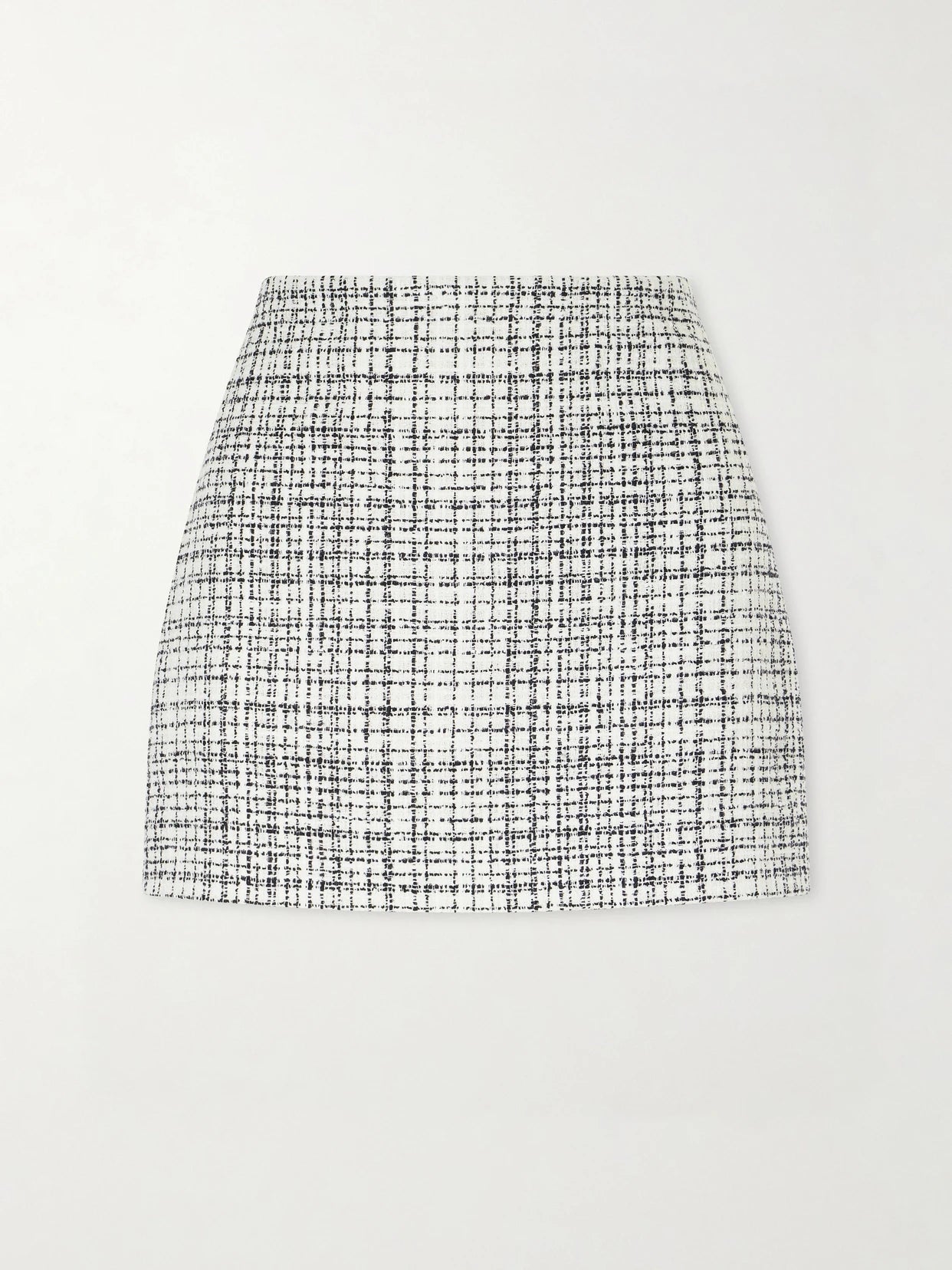 Checked Cotton-blend Tweed Mini Skirt