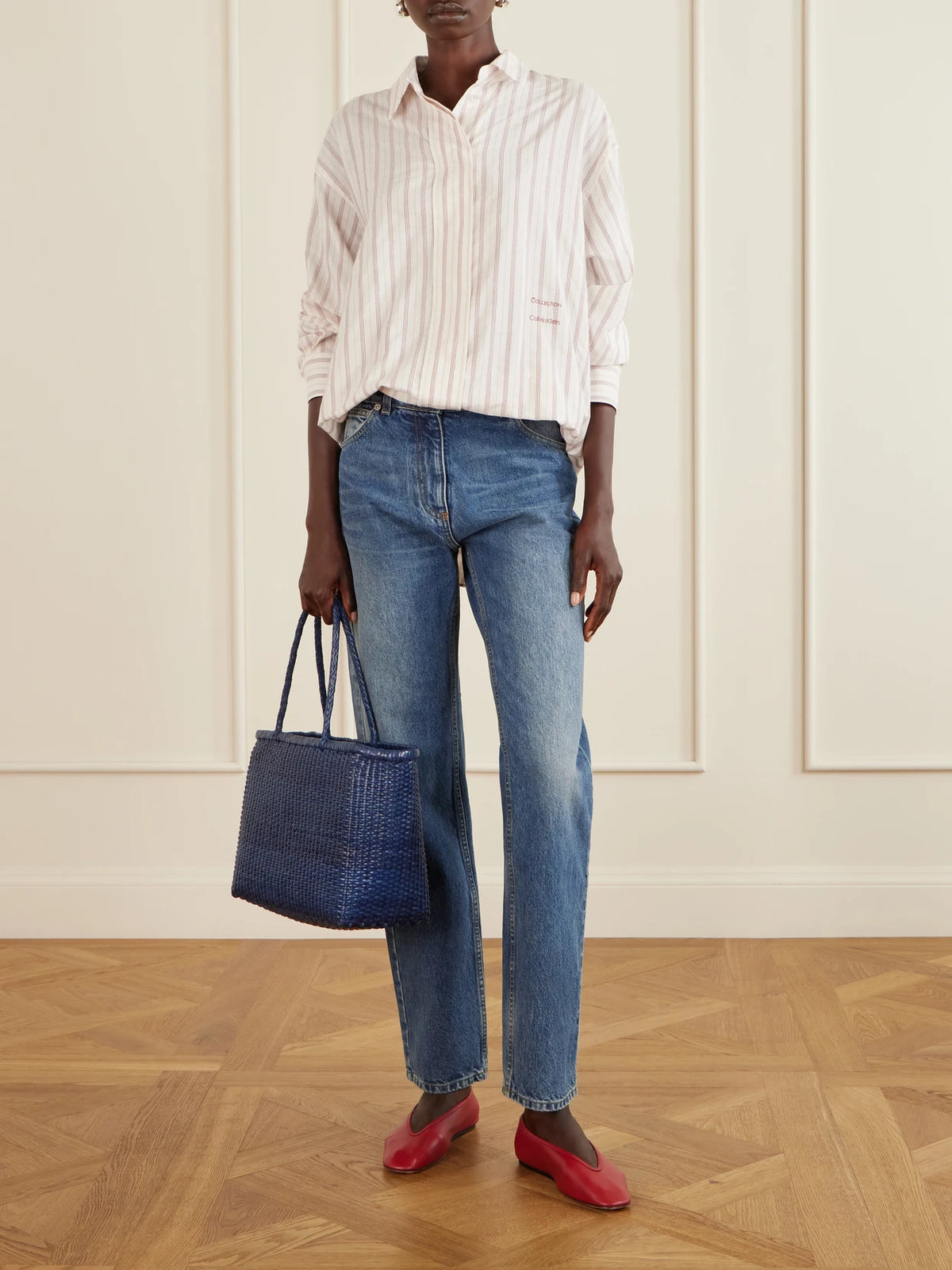 B Weave Leather Tote