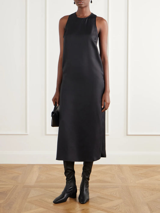 Image of Boots. Product name - Remi 35 Leather Over-the-knee Boots in Black colour by brand - Aquazzura