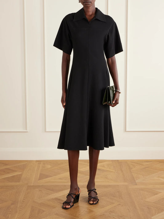 Image of Heels. Product name - Twist Slant Leather Wedge Sandals in Black colour by brand - Proenza Schouler