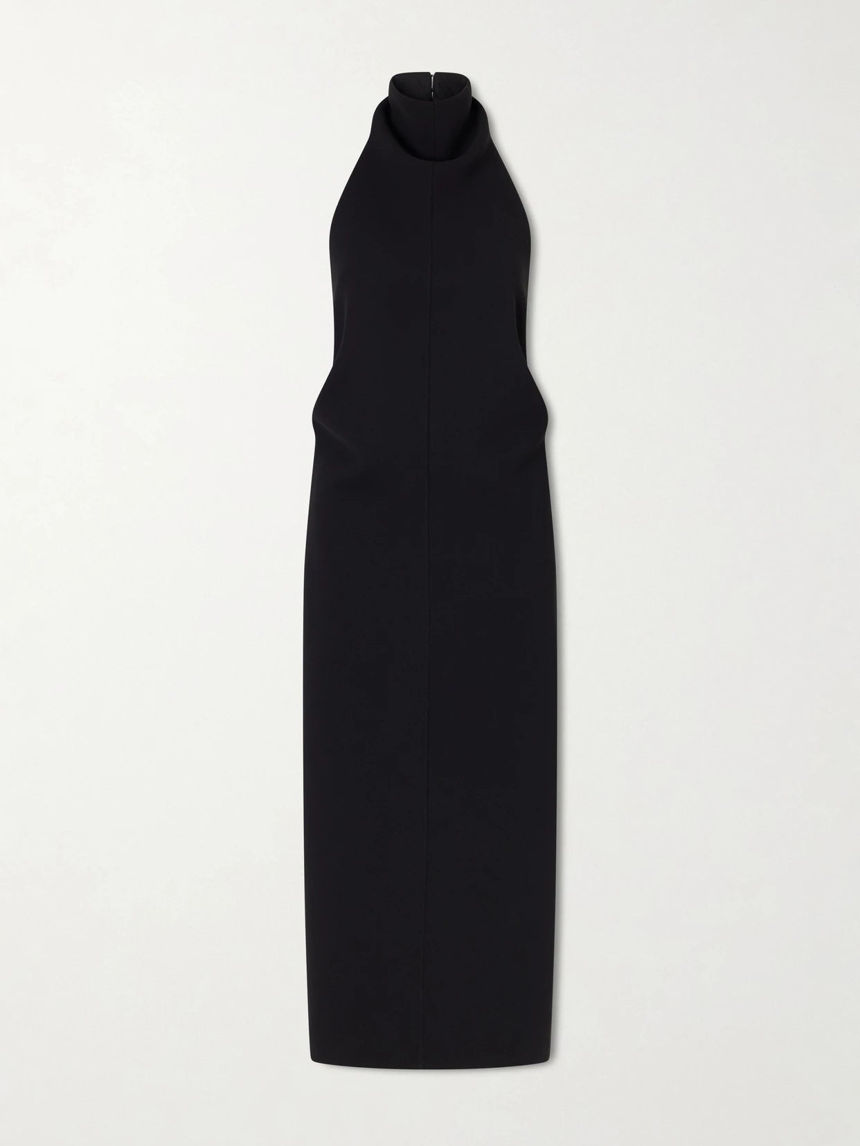 Image of Dresses. Product name - Roxanne Crepe Midi Dress in Black colour by brand - KHAITE