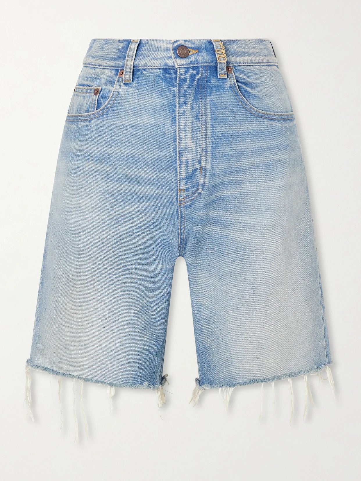 Frayed Denim Shorts