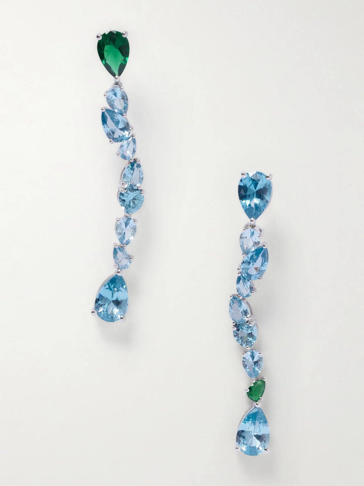 Recycled Silver, Cubic Zirconia And Synthetic Spinel Earrings