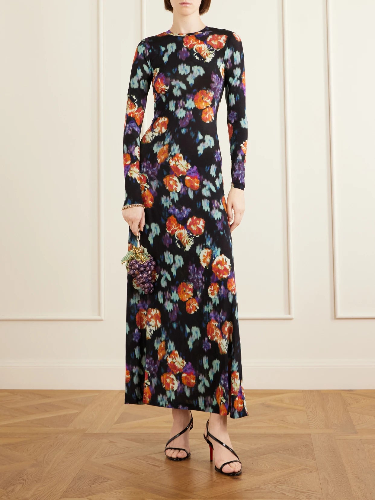 Image of Dresses. Product name - Amari Floral-print Jersey Maxi Dress in Multi colour by brand - Ulla Johnson
