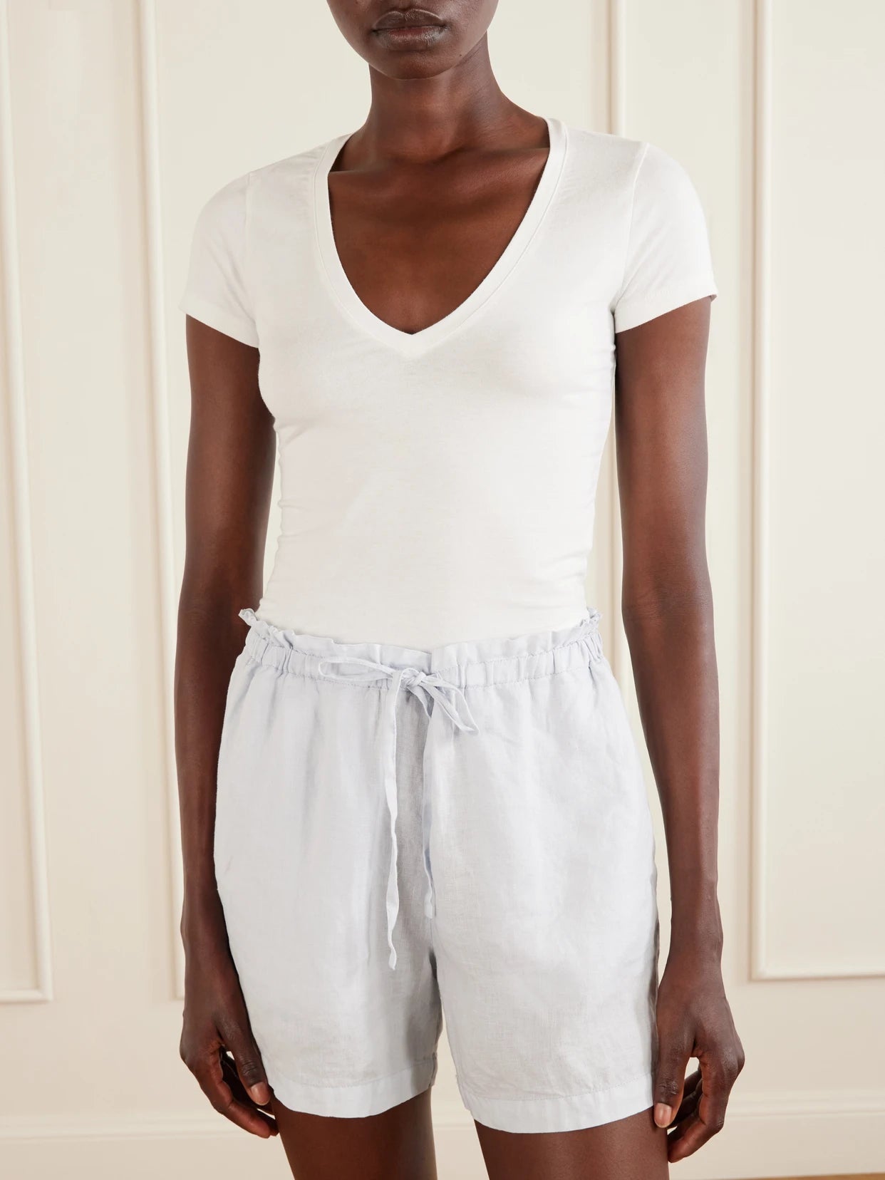Cropped Cotton-blend Jersey T-shirt
