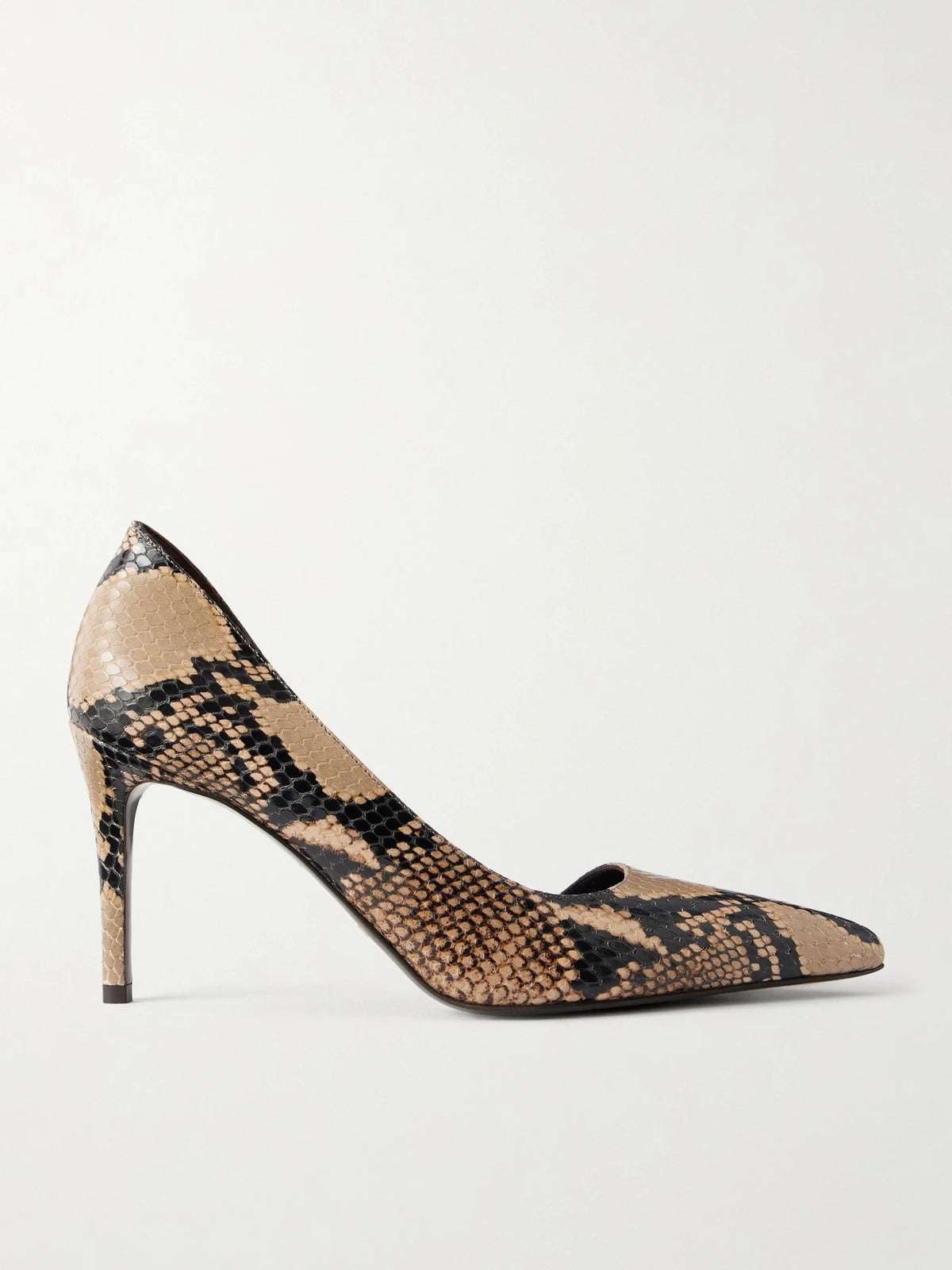 Jett D'orsay Snake-effect Leather Pumps