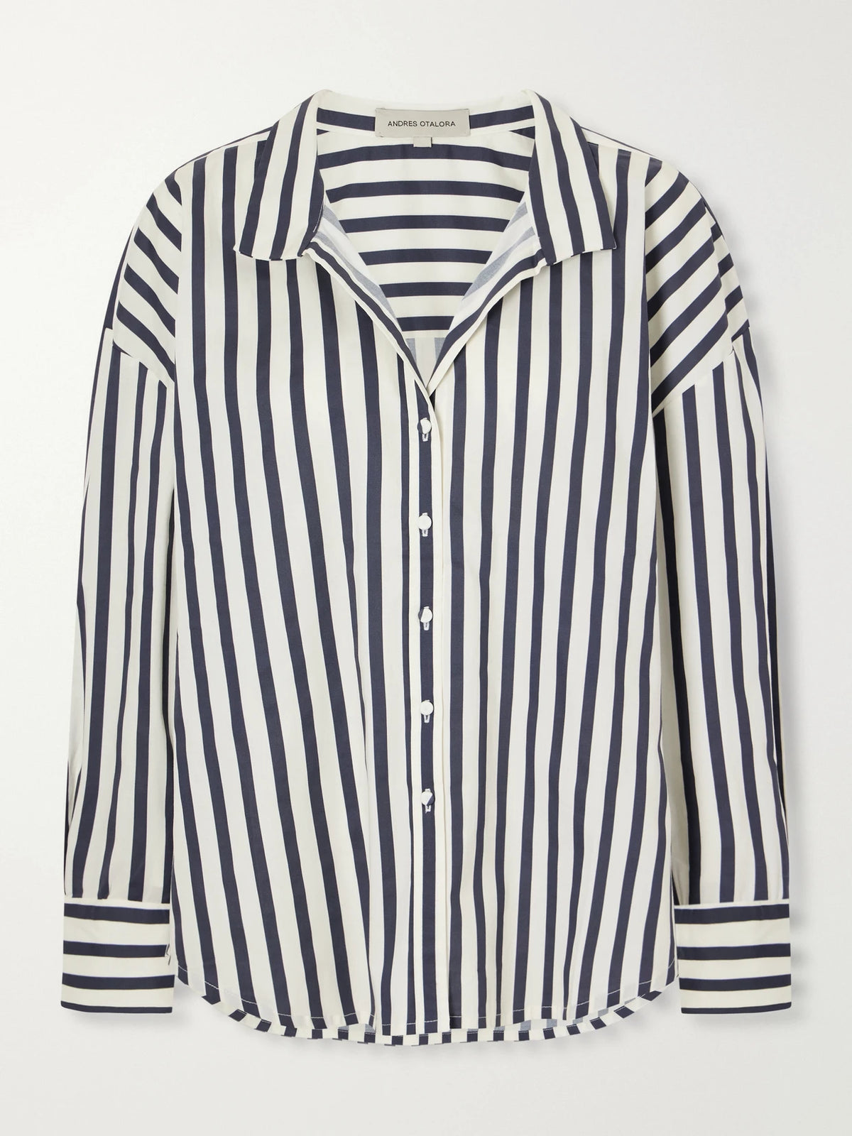 Andres Otalora Un Tej Striped Cotton-poplin Shirt
