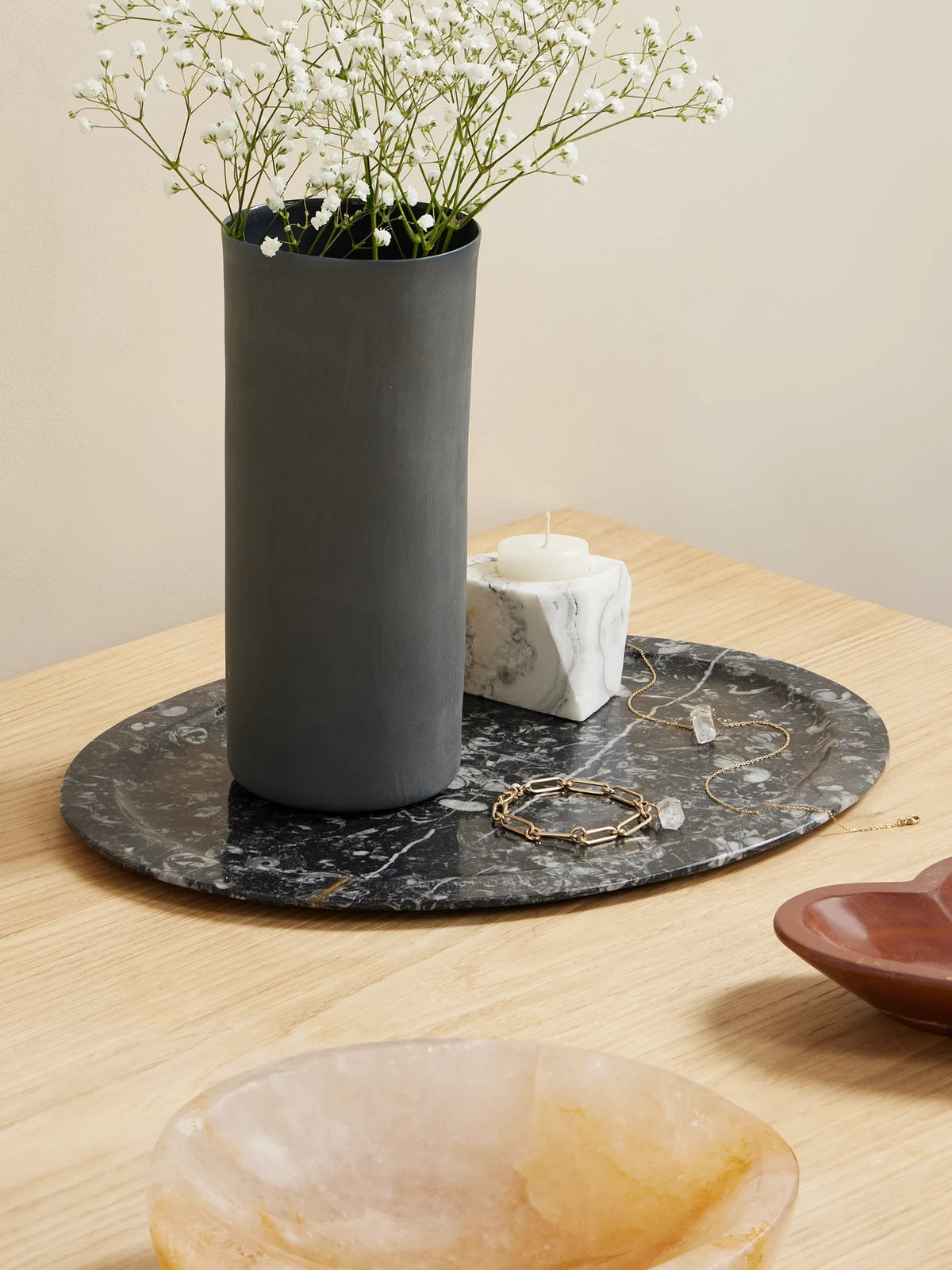 Image of Decor. Product name - Onyx Tray in Black colour by brand - Jia Jia Home