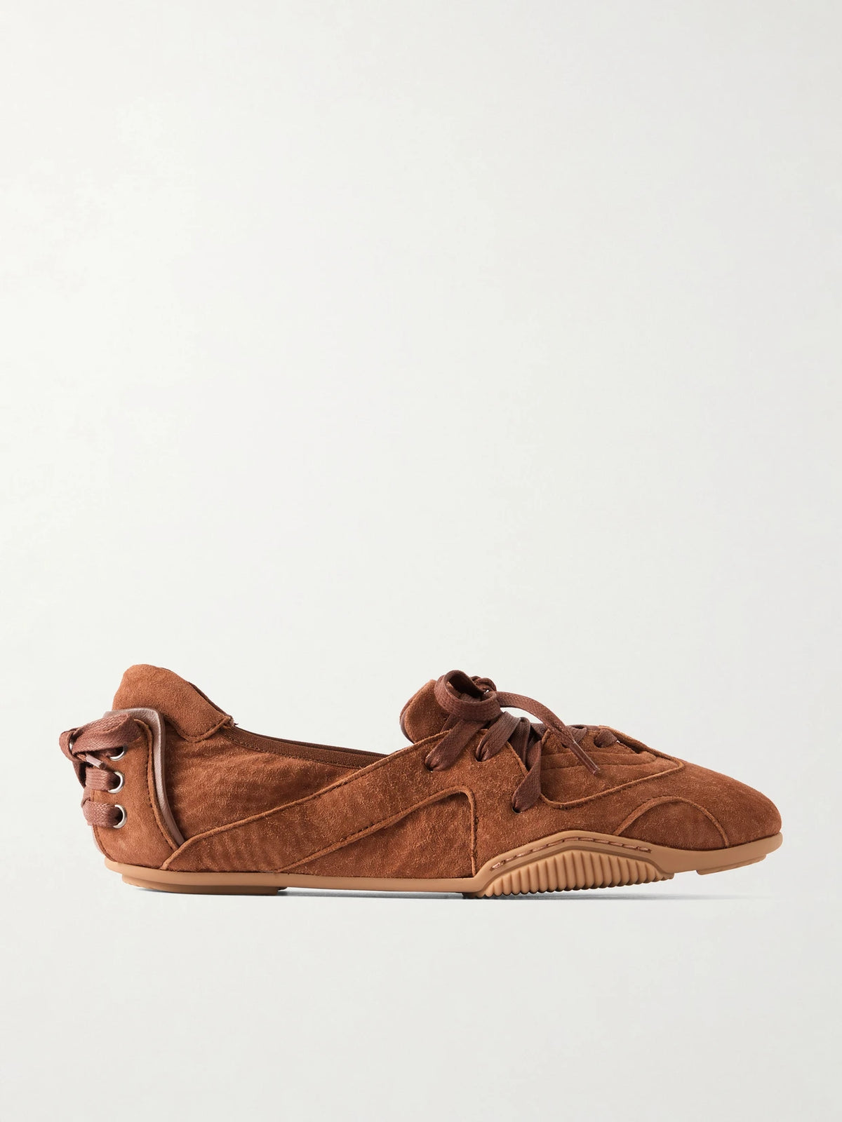Bilaria Pigalle Leather-trimmed Suede Sneakers