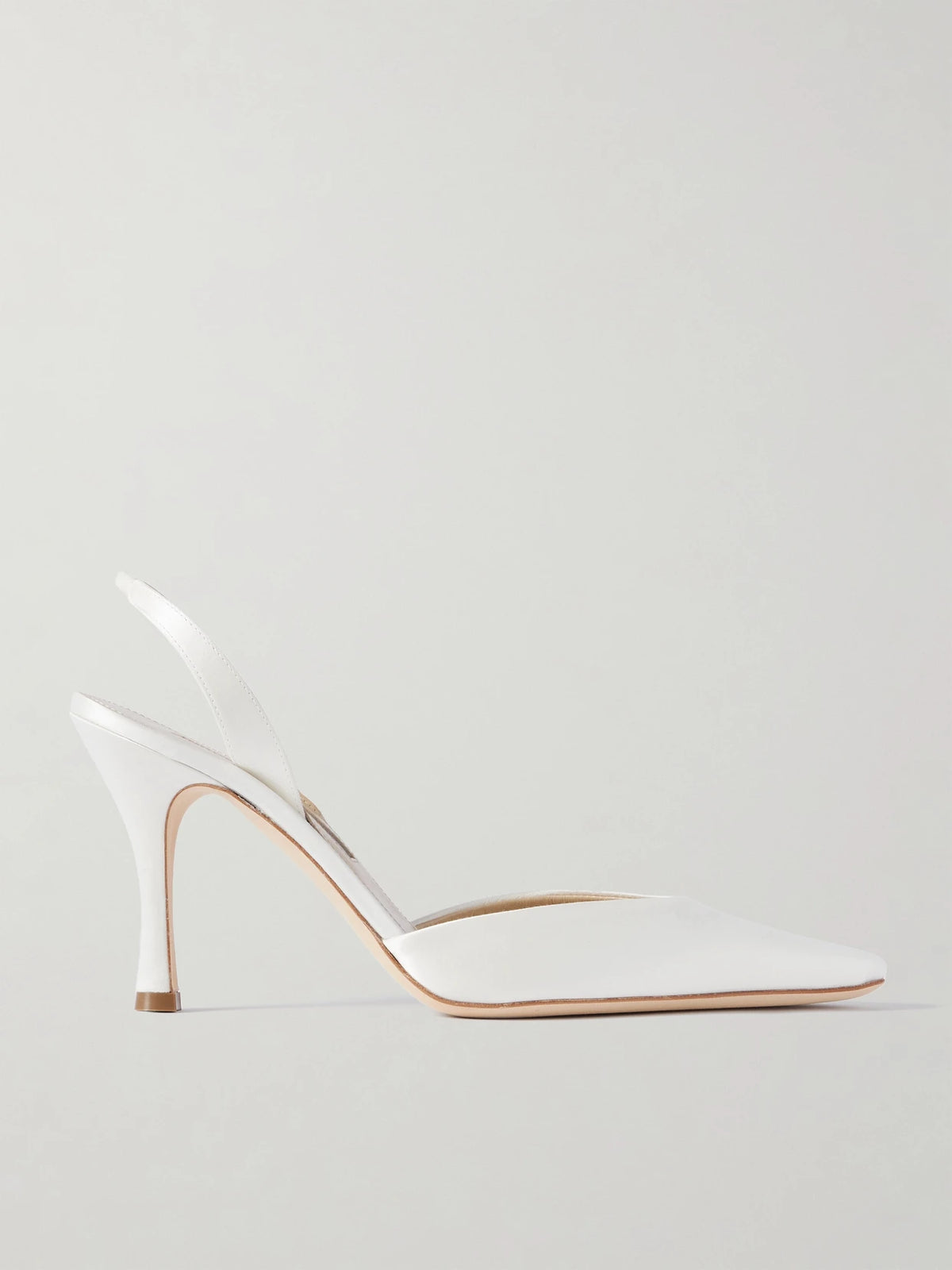 Hannah Satin Slingback Pumps