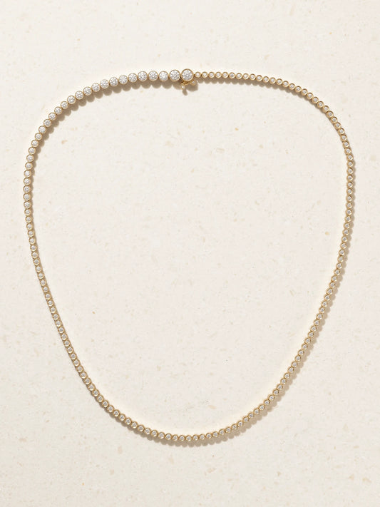 Classic Tennis 18-karat Gold Diamond Necklace