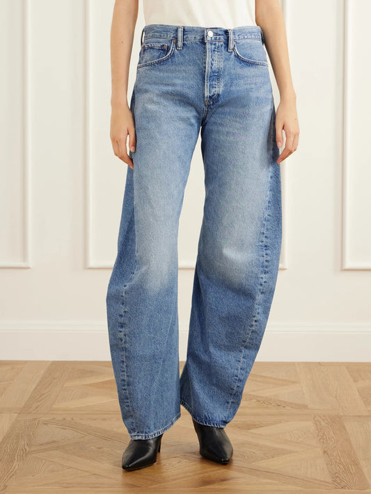 AGOLDE Spiral Mid-rise Barrel-leg Jeans