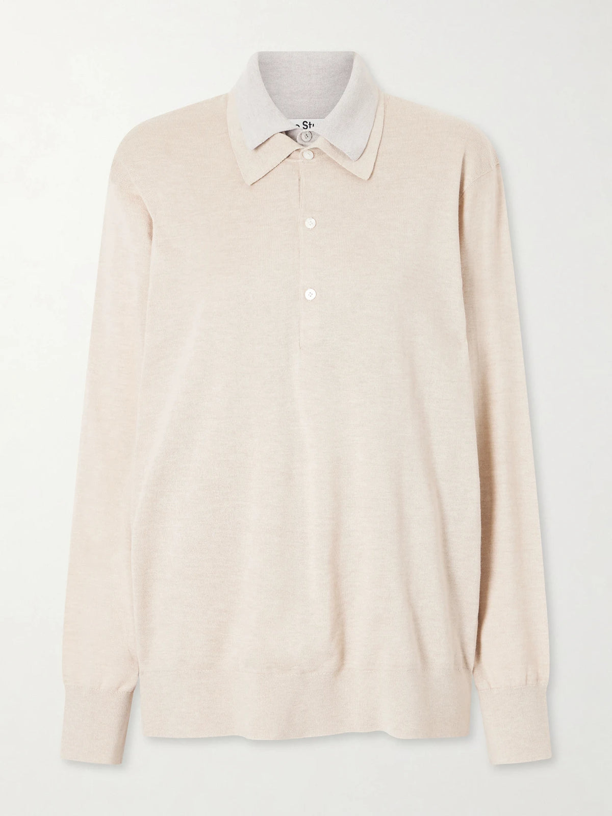 Acne Studios Layered Silk-blend Polo Sweater