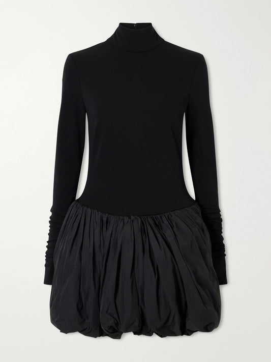 Magda Butrym Wool-blend Jersey And Shell Balloon Mini Dress