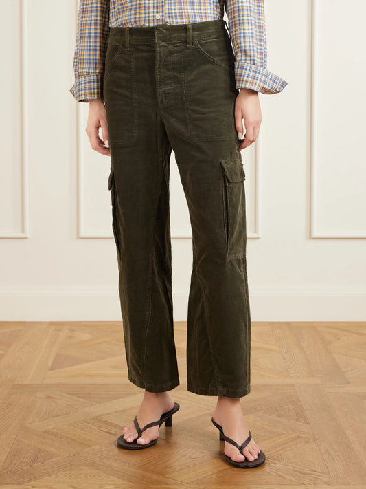 Citizens of Humanity Thassos Twsited Seam Utility Corduroy Cotton-blend Mid-rise Wide-leg Cargo Pants