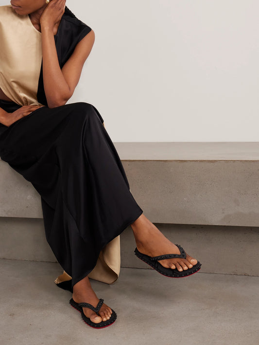 Super Loubi Studded Rubber Flip Flops