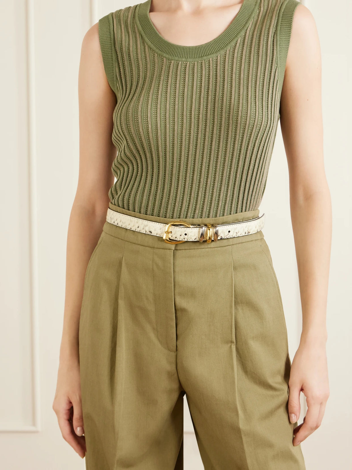 Tugela Snake-effect Leather Belt