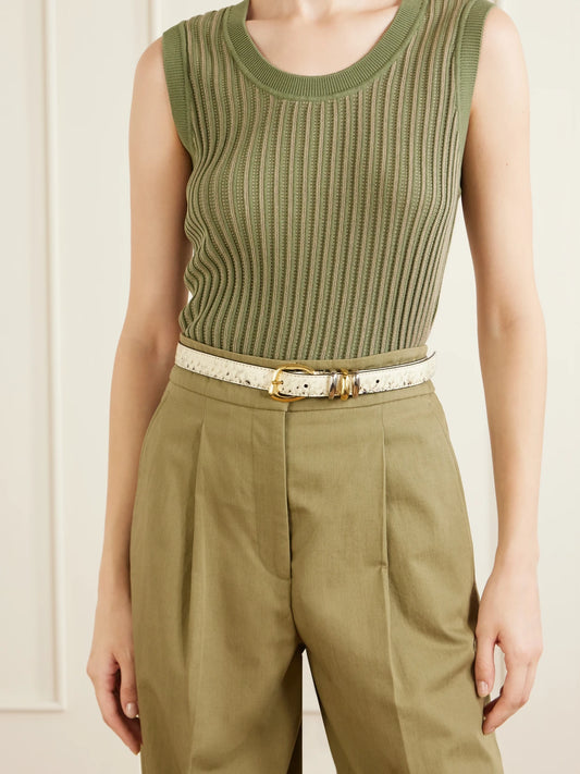Tugela Snake-effect Leather Belt