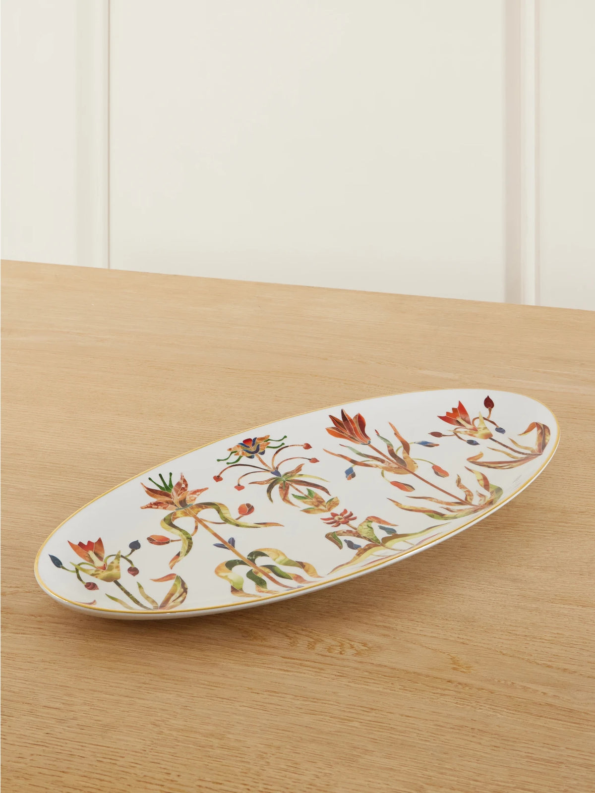 Grand Tour Large Gold-plated Porcelain Platter