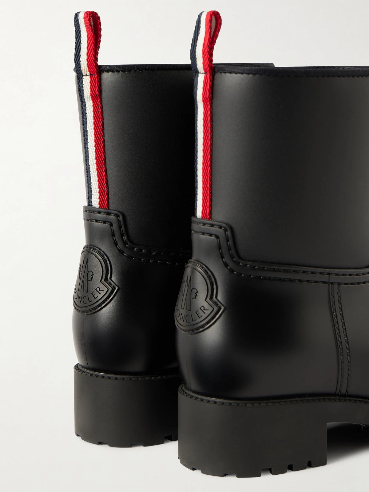Ginette Grosgrain-trimmed Rubber Rain Boots