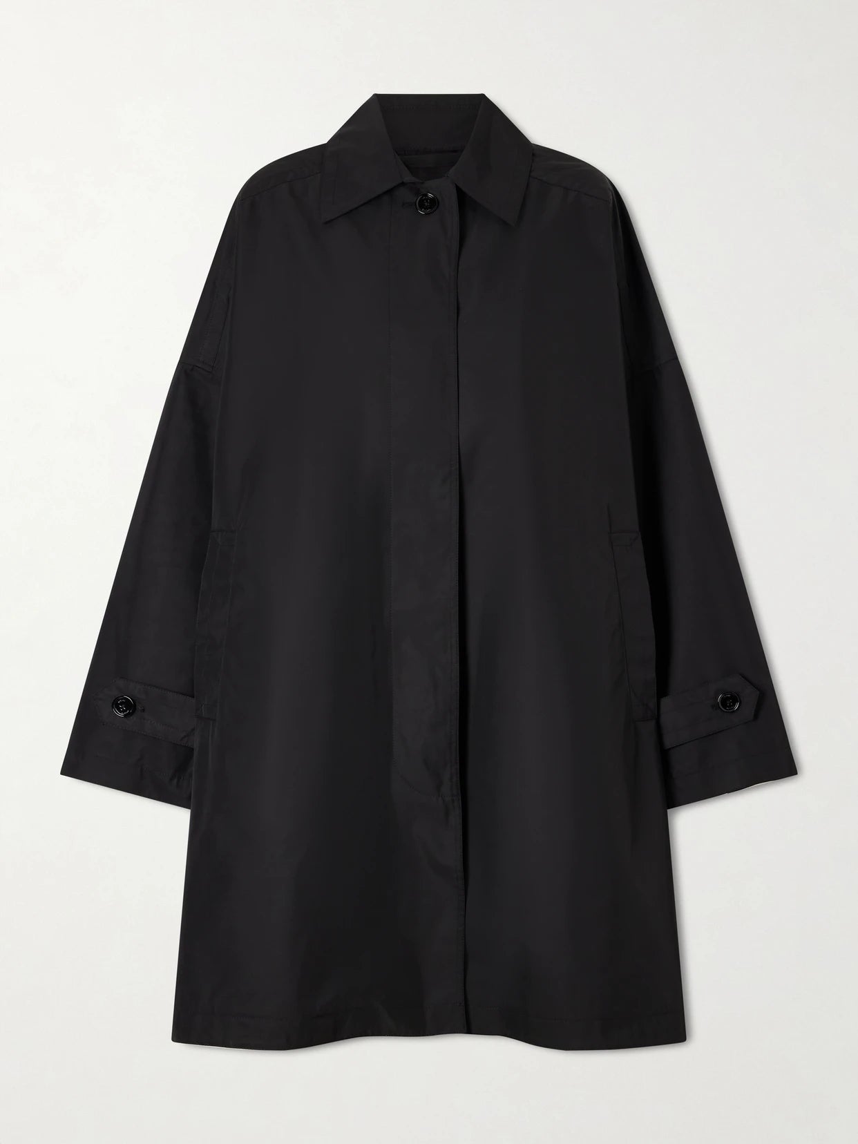Image of Coats & Jackets. Product name - Cotton Coat in Black colour by brand - TOTEME