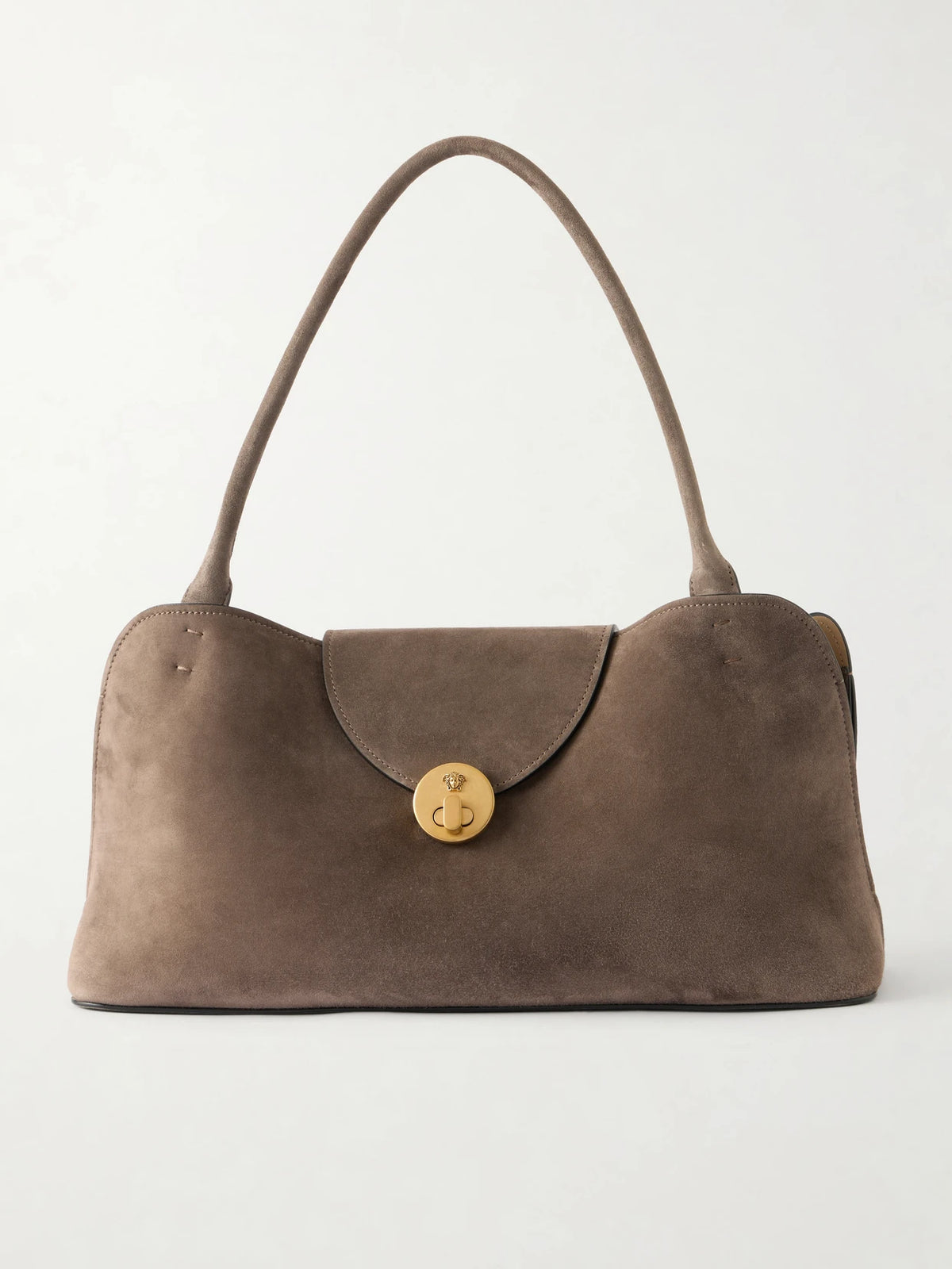 Vivienne Logo-embellished Suede Shoulder Bag