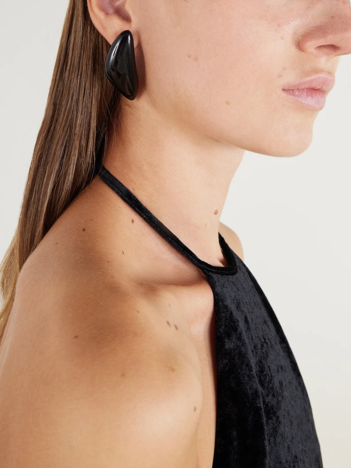 Image of Earrings. Product name - Black Dowdow Resin And Sterling Silver Earrings in Multi colour by brand - Camille Surault