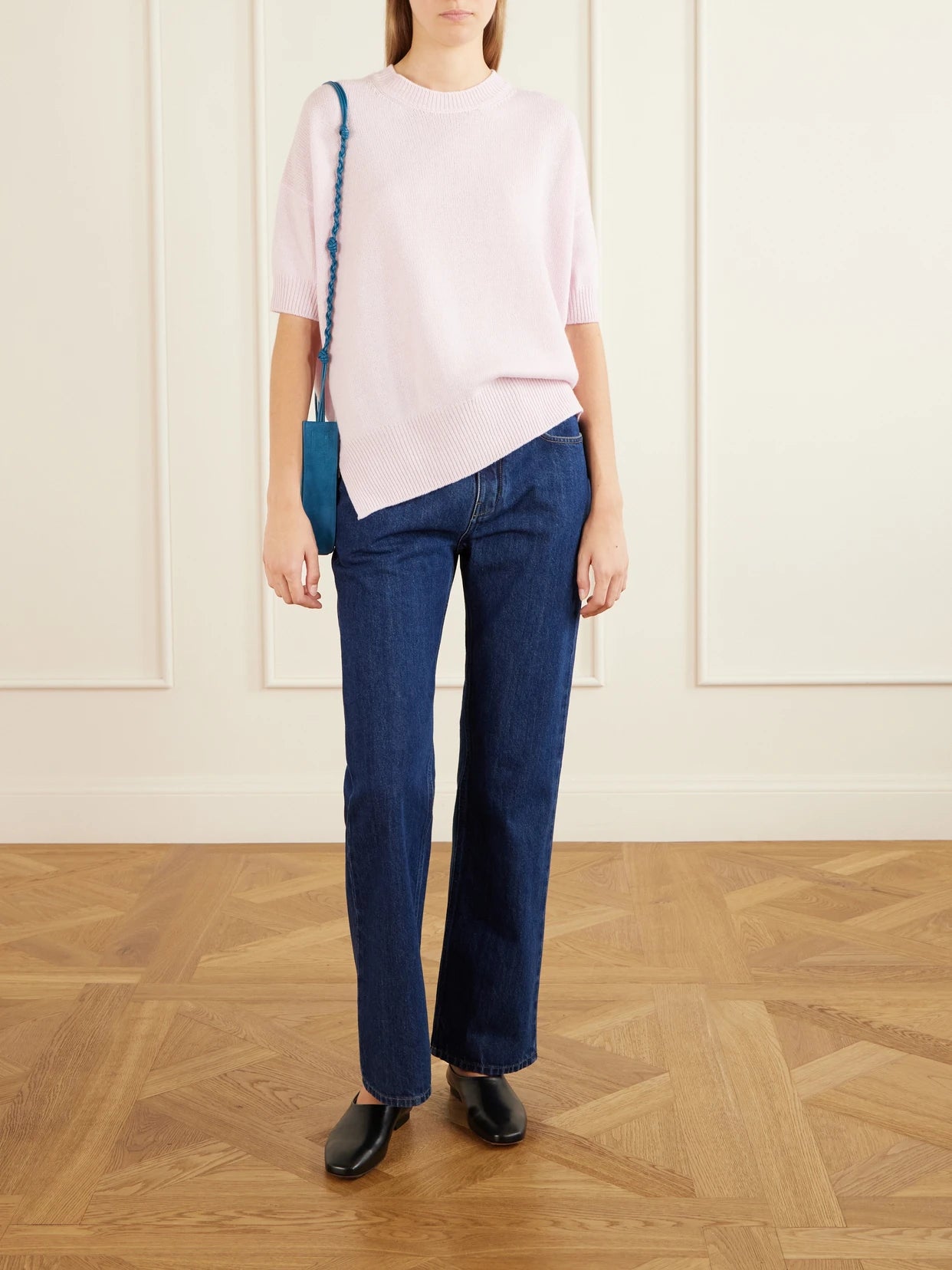 Image of Jeans. Product name - Straight-leg Jeans in Mid denim colour by brand - Jil Sander