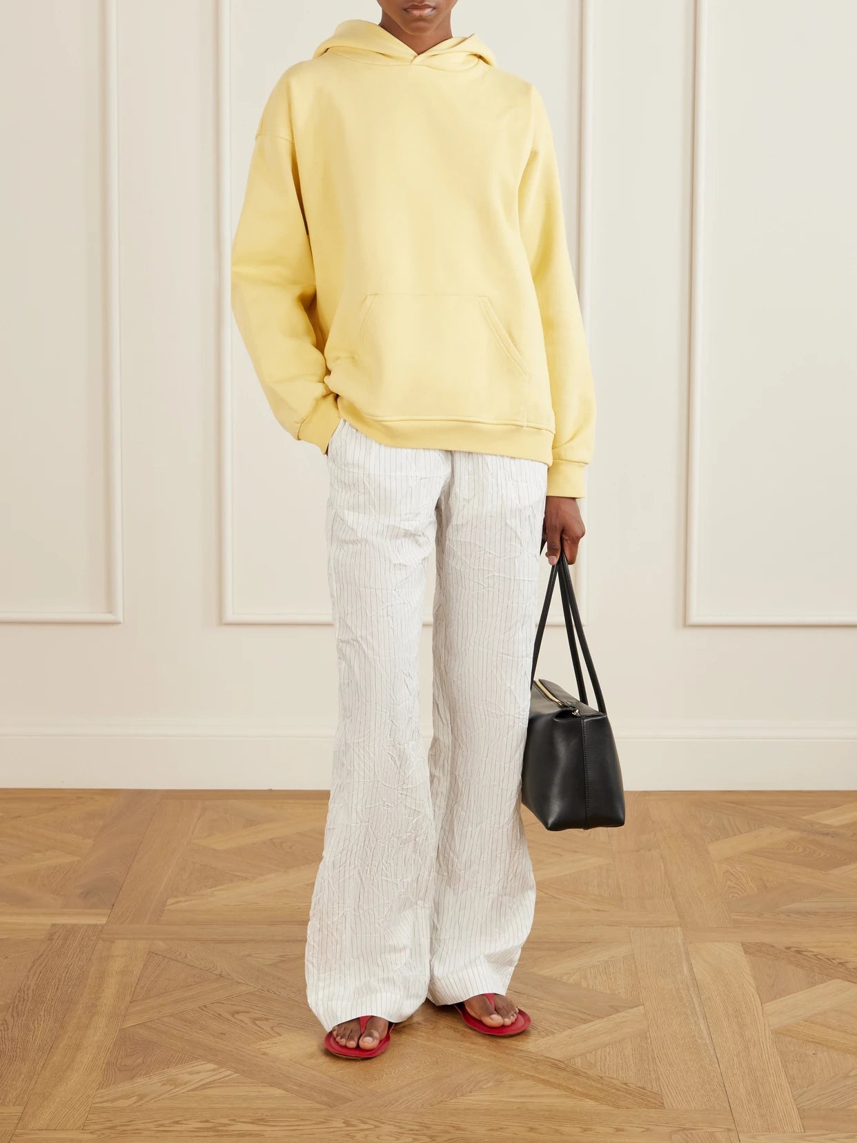 Image of Sleepwear & Loungewear. Product name - Organic Cotton-jersey Hoodie in Yellow colour by brand - Matteau