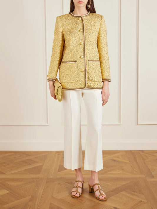 Image of Heels. Product name - Rockstud 60 Embellished Suede Mules in Tan colour by brand - Valentino Garavani