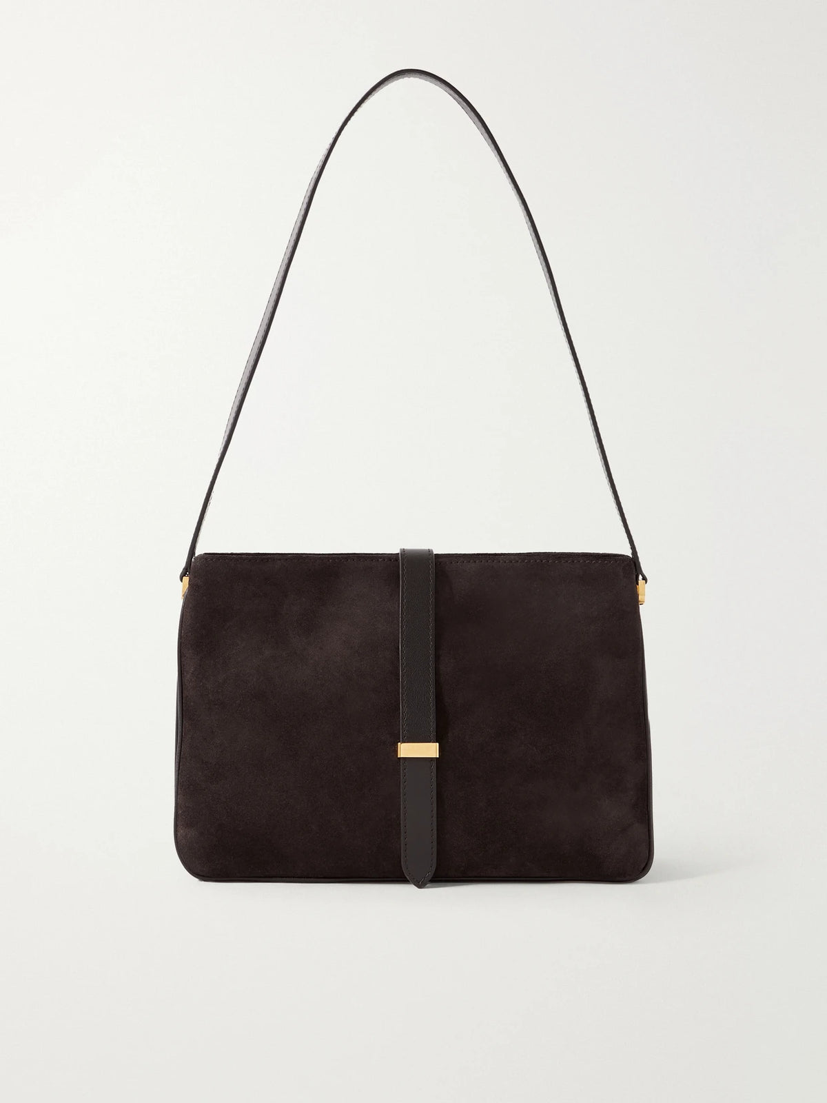 Jane Leather-trimmed Suede Shoulder Bag