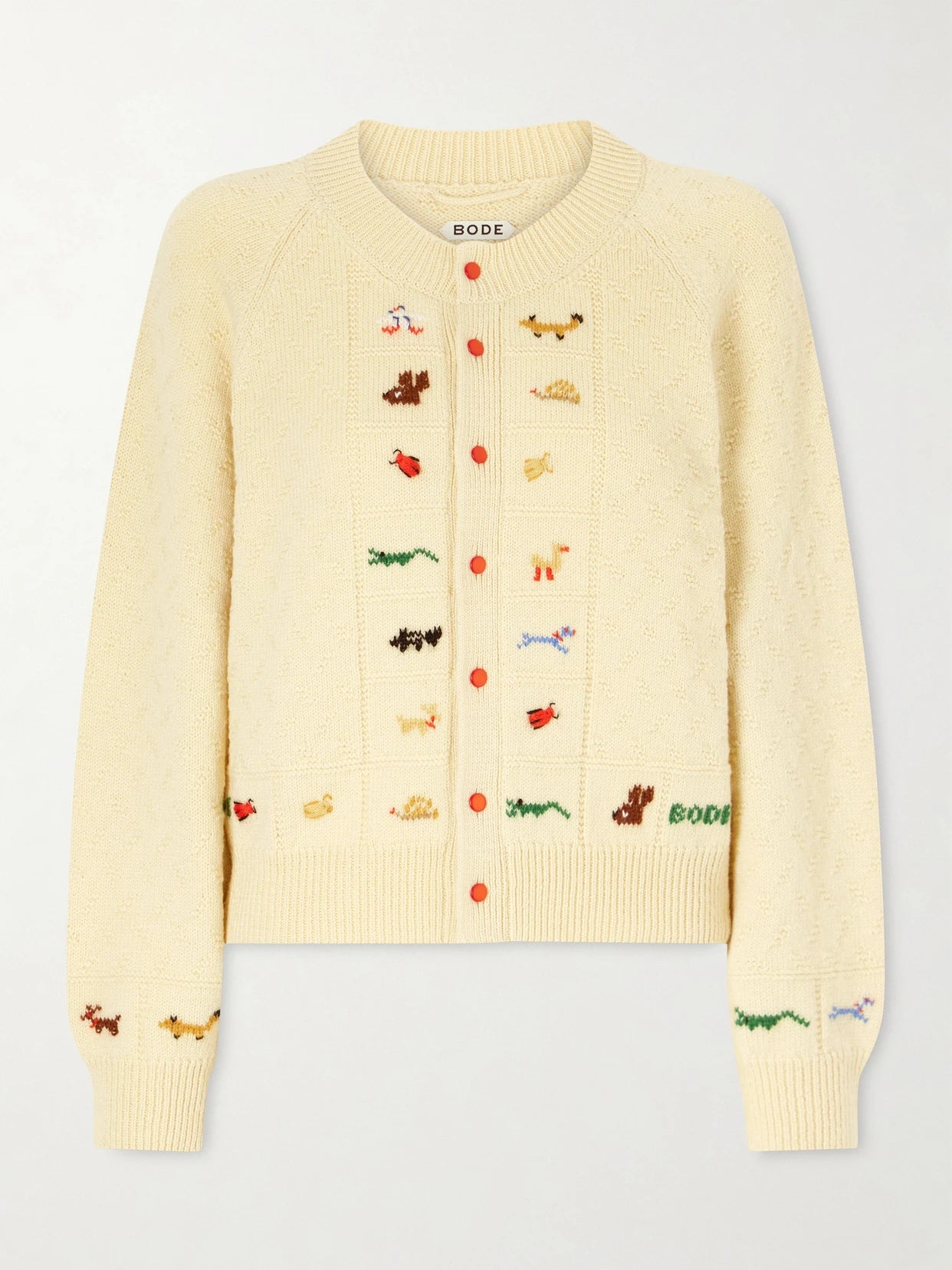 Zoologist Embroidered Merino Wool And Alpaca-blend Cardigan