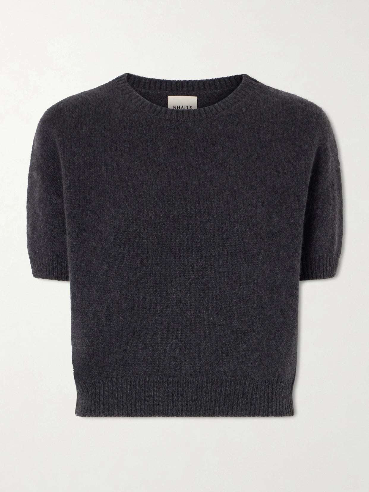 Golden Cropped Cashmere Sweater