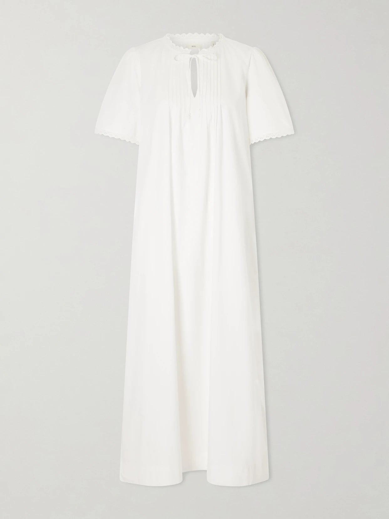 Image of Dresses. Product name - Freesia Organic Cotton Maxi Dress in White colour by brand - SKALL