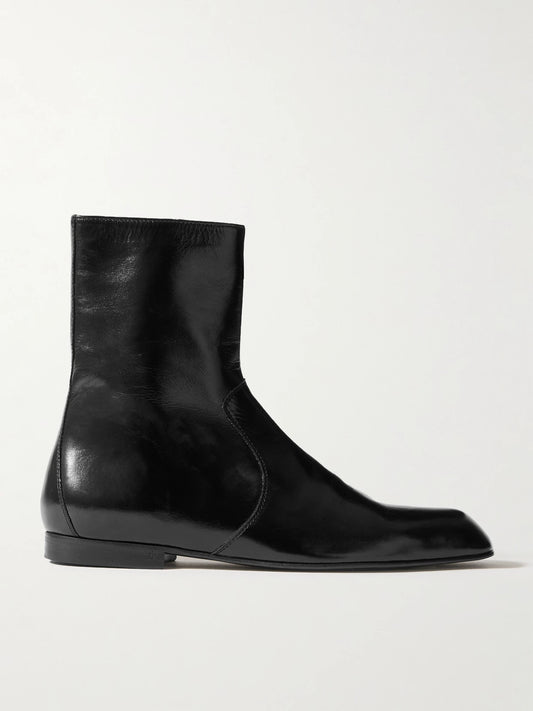 Colt Glossed-leather Ankle Boots