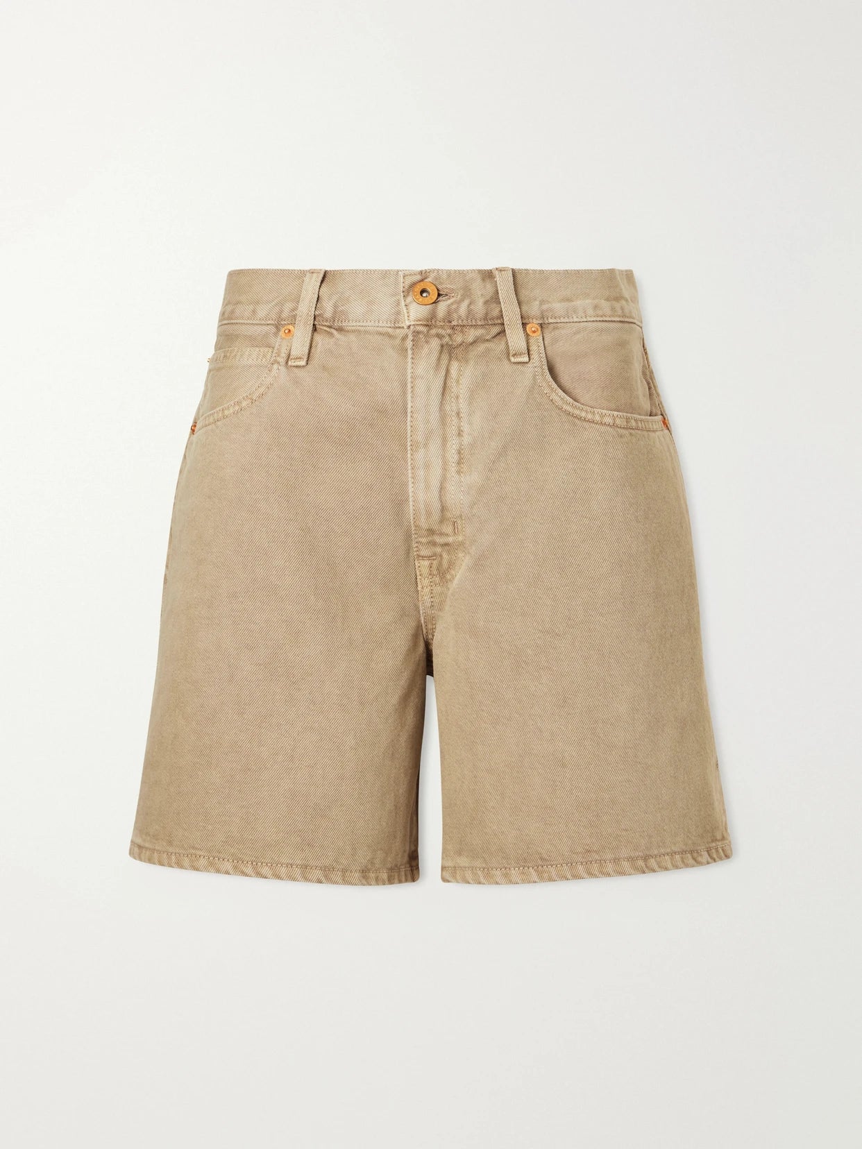 Image of a model wearing Shorts. Product name - Walker Cotton Short in Army green colour by brand - SLVRLAKE