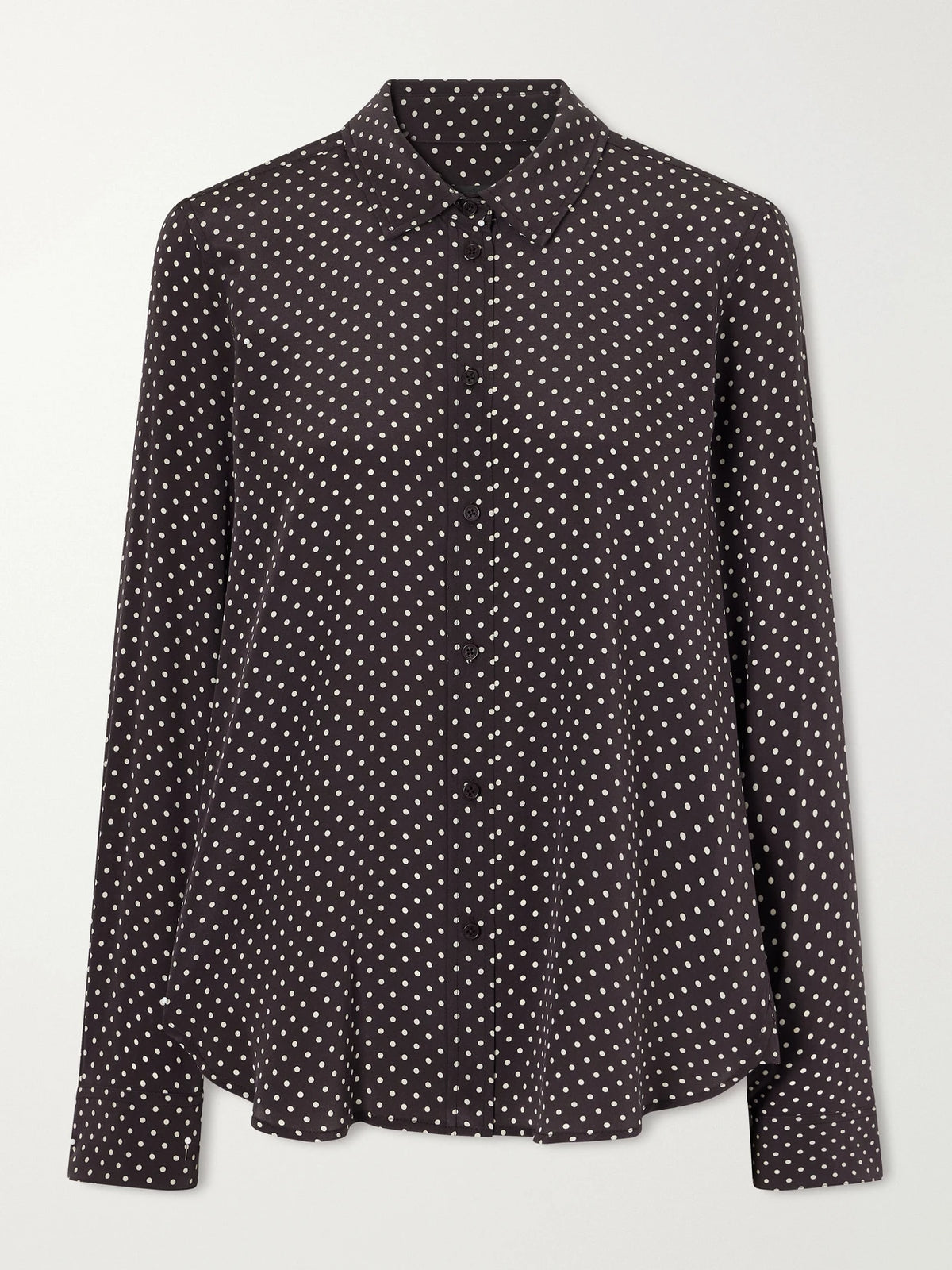 Nili Lotan Gaia Polk-dot Silk-crepe De Chine Shirt