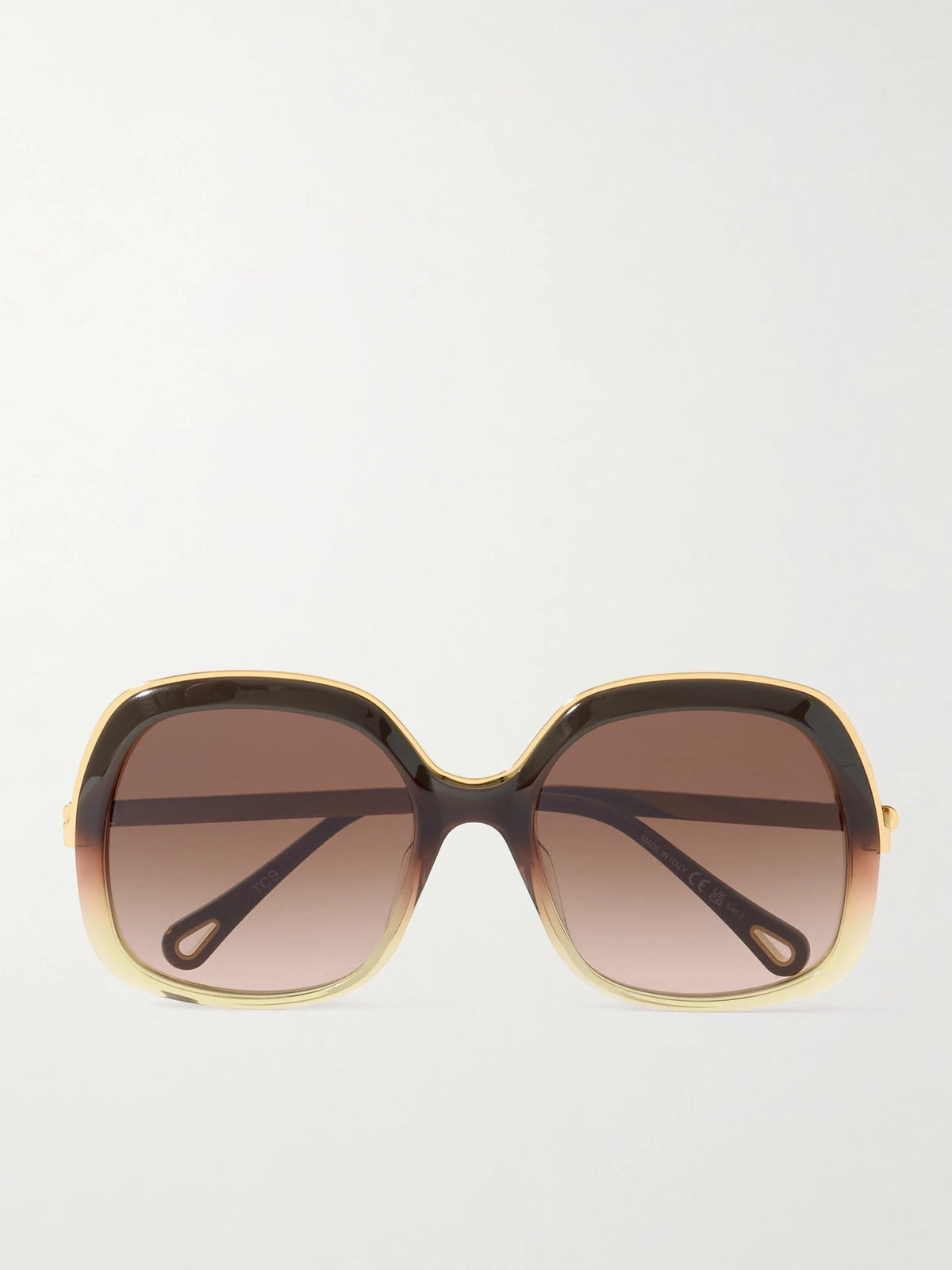 Aly Square-frame Acetate And Gold-tone Sunglasses