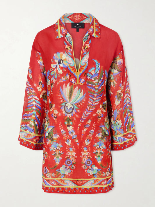 Floral-print Coverup