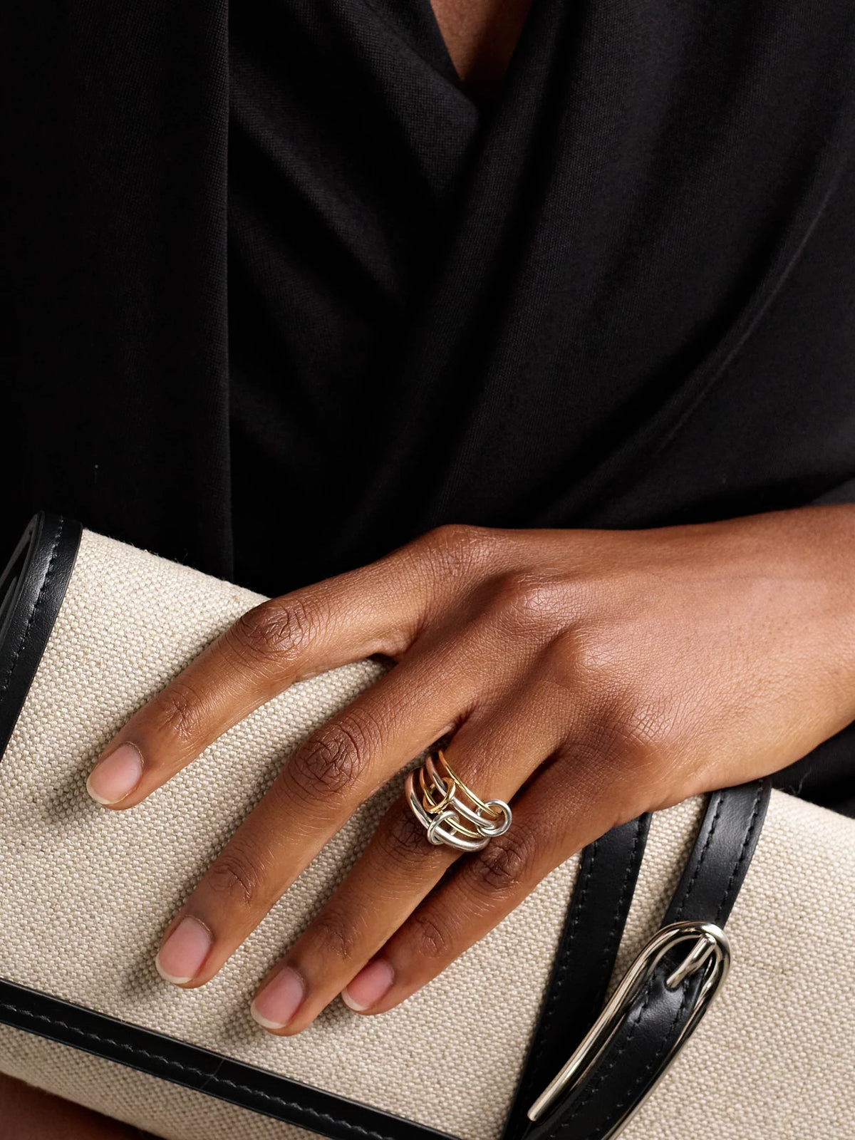 Image of Rings. Product name - Pisces 18-karat Gold And Sterling Silver Ring in Multi colour by brand - Spinelli Kilcollin