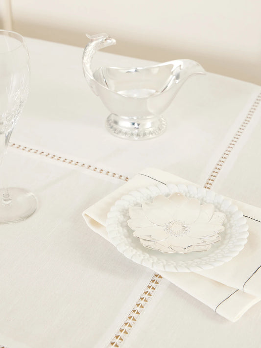 Image of Decor. Product name - L'herbier Lotus Silver-plated Bowl in Multi colour by brand - Christofle