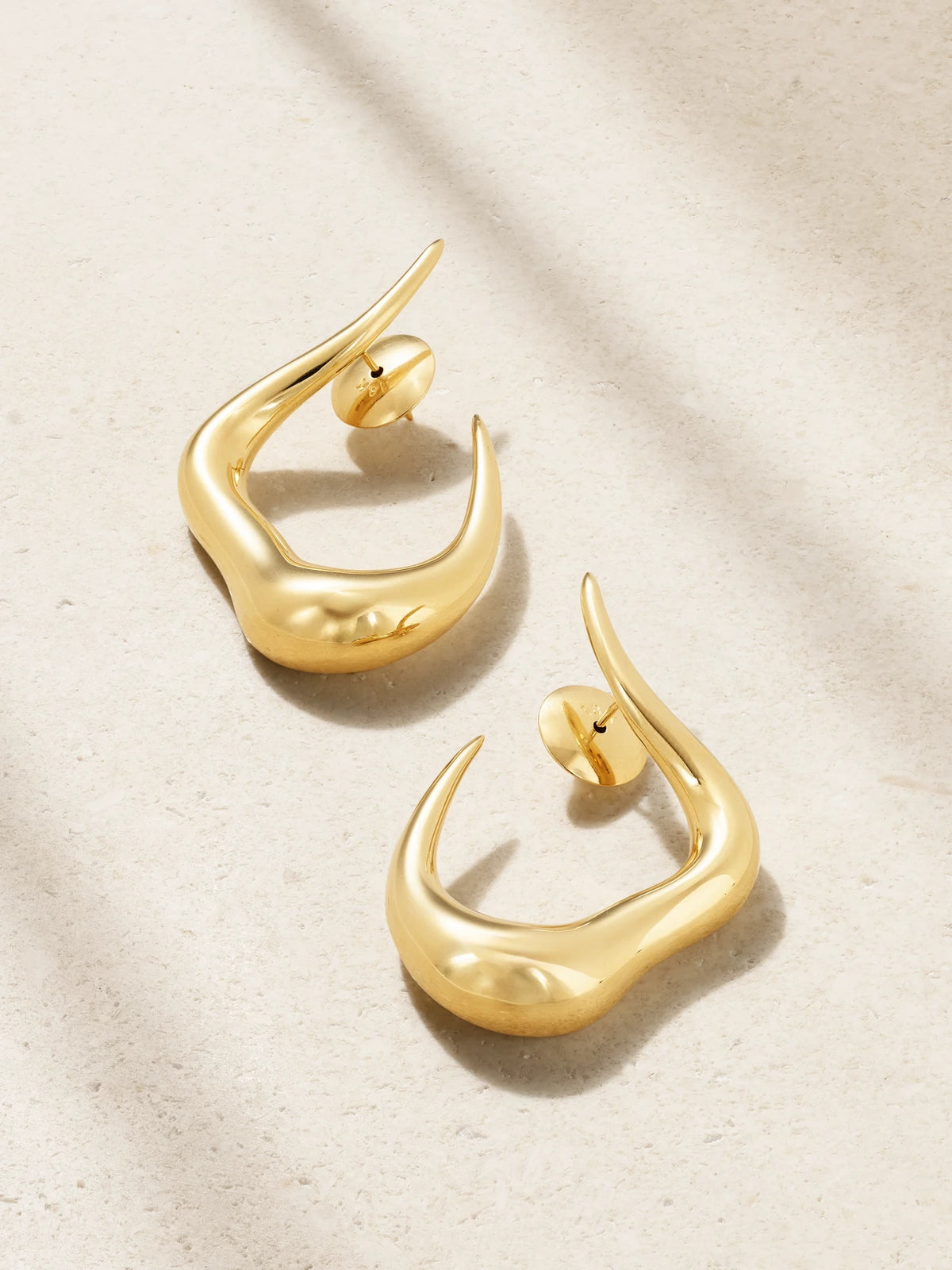 Bold Stream 18-karat Gold Earrings