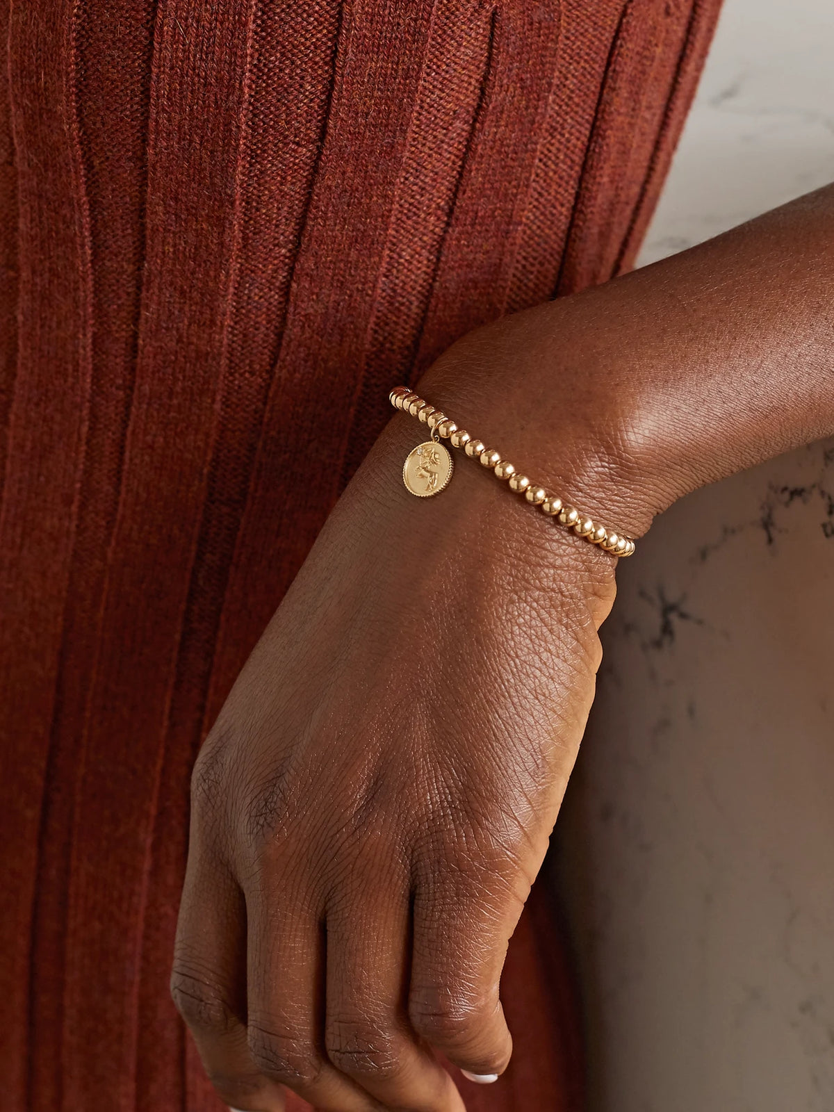 Image of Bracelets. Product name - Sagittarius 14-karat Gold Diamond Bracelet in Multi colour by brand - Sydney Evan